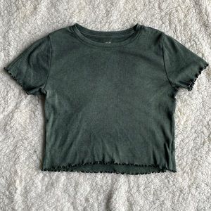 Aerie ribbed cropped tee